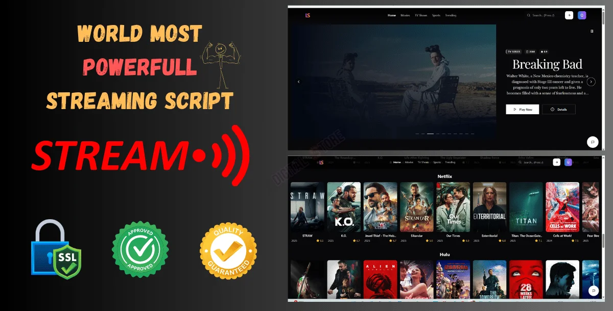 Auto Movie Series Anime Streaming Script Demo